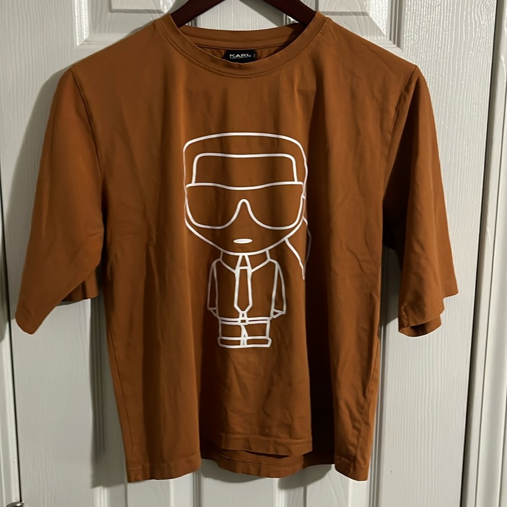 Karl Lagerfeld Copper Color Tee - size Large.